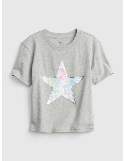 Dětské tričko hvězda z flitrů