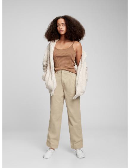 Levně Teen kalhoty chinos khaki