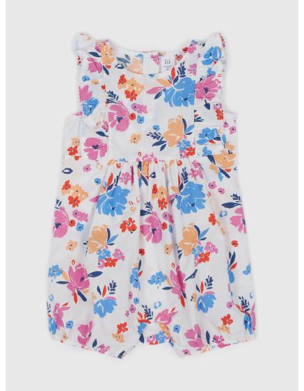 Levně Baby bavlněný overal floral