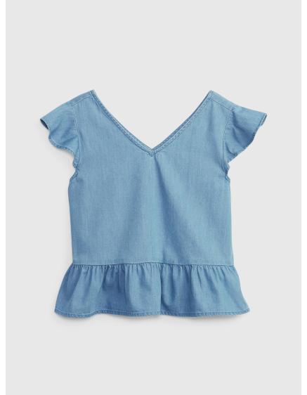 Levně Dětský bavlněný top peplum