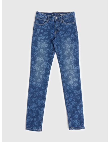 Dětské džíny skinny floral