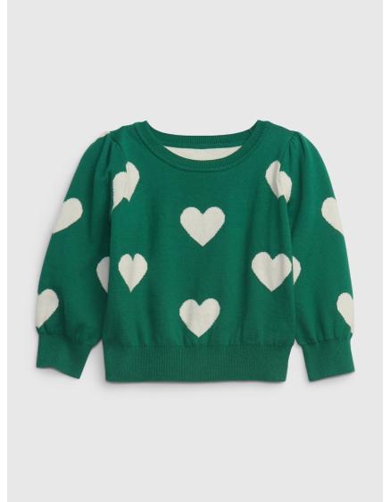 Dětský svetr se vzorem srdce
