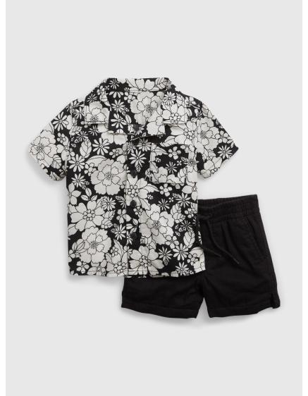 Levně Baby květovaný outfit set