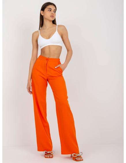 Levně Dámské kalhoty k obleku JOLANA oranžové