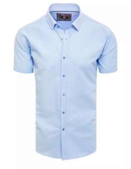 Pánská košile s krátkým rukávem světle modré