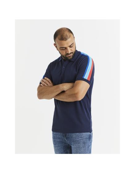 Levně Bavlněné polo tričko Vebando s pruhy