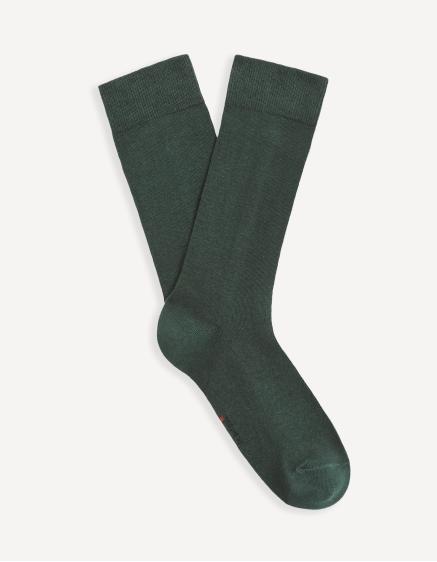 Vysoké ponožky Milof z bavlny Supima® Zelená