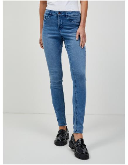 Modré skinny fit džíny