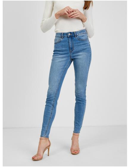 Světle modré dámské skinny fit džíny