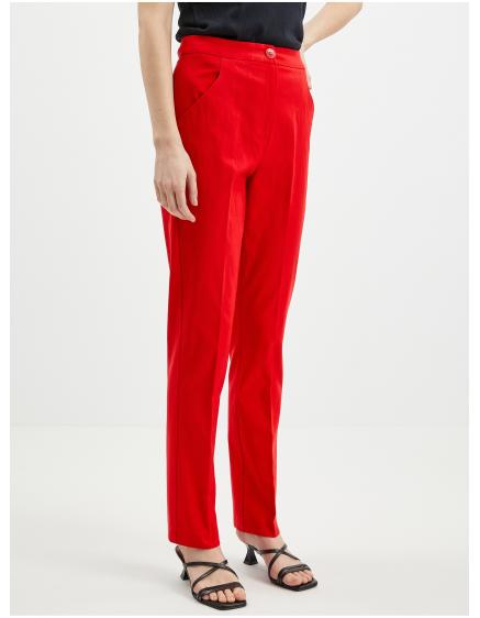 Červené dámské kalhoty