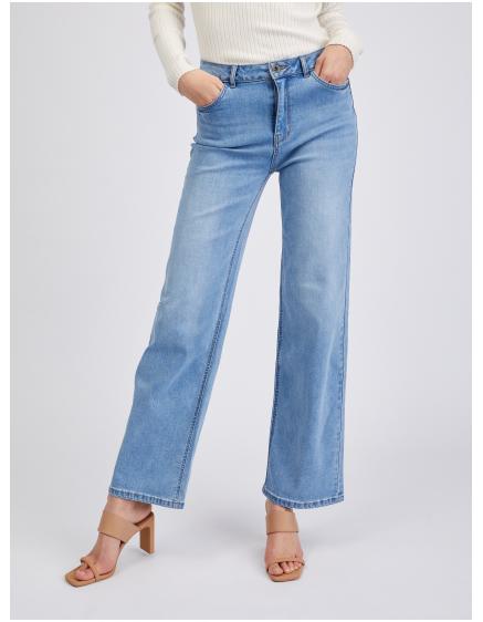 Světle modré dámské bootcut džíny
