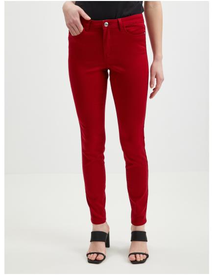 Červené dámské kalhoty