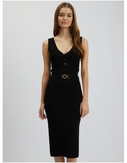 Černé dámské svetrové šaty