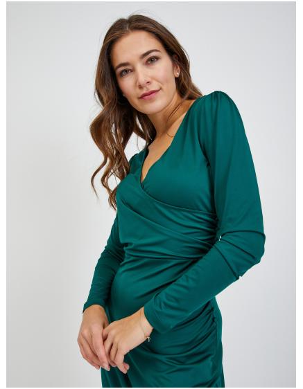 Zelené dámské pouzdrové šaty