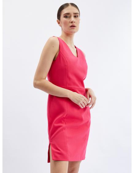 Růžové dámské pouzdrové šaty