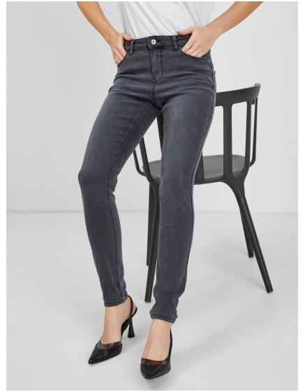 Šedé dámské skinny fit džíny