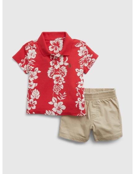 Levně Baby outfit polo a kraťasy