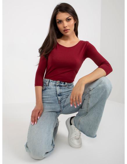 Levně Dámská halenka Mona BASIC FEEL GOOD bordó