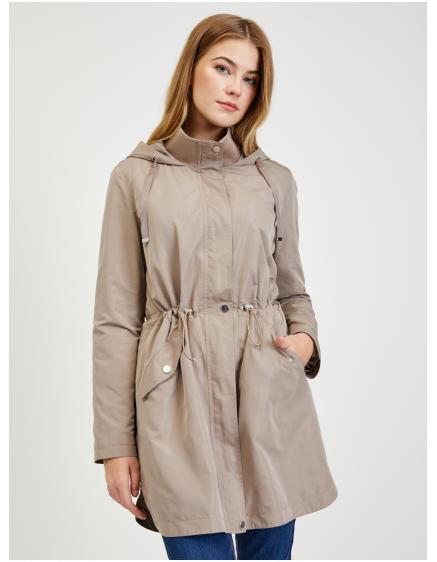 Levně Světle šedá dámská parka