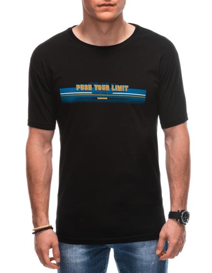 Pánské tričko s potiskem S1846 černé