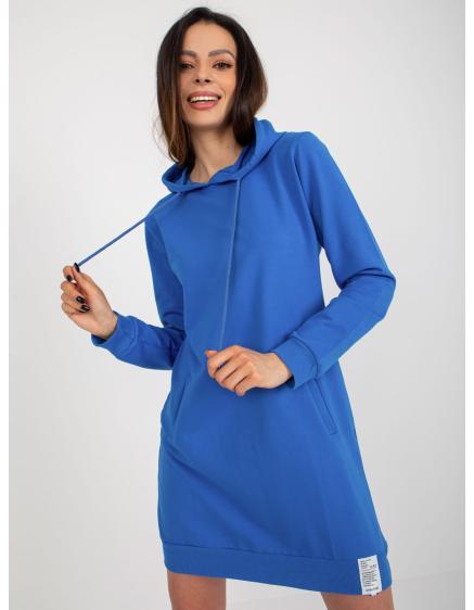 Dámské šaty s kapucí RACHAEL tmavě modré