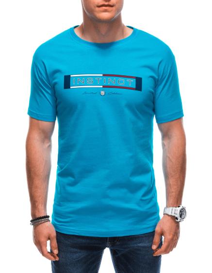 Pánské tričko s potiskem S1795 světle modrá