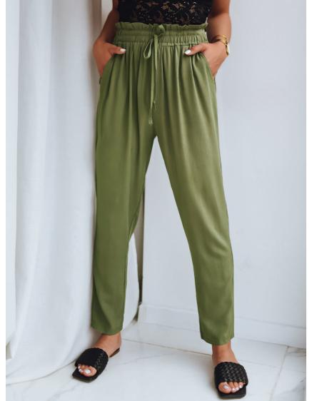 Dámské látkové kalhoty ADELIS zelené