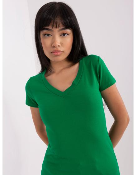 Dámské tričko s výstřihem do V LENDA zelené