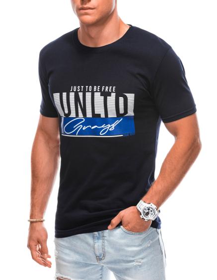 Pánské tričko s potiskem S1897 námořnická modř