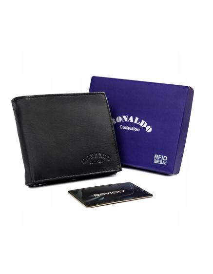 Kožená peněženka RFID RONALDO 0002-D černá