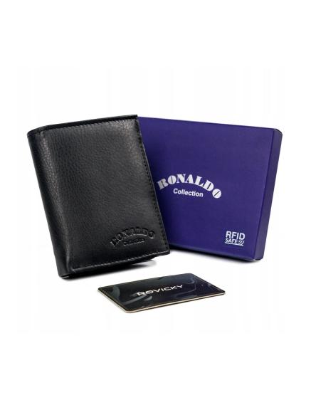 Kožená peněženka RFID RONALDO 0800-D černá