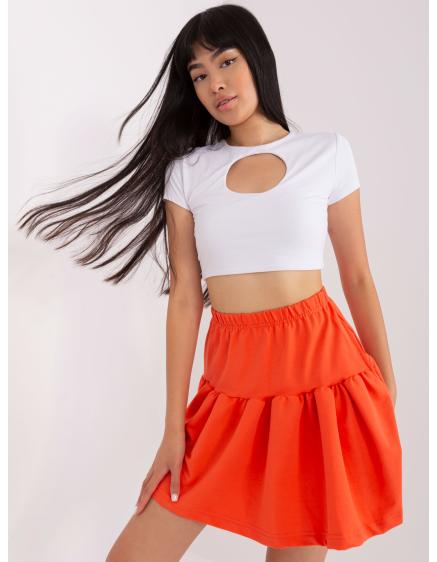 Dámská sukně s volánem ZINAIDA oranžová