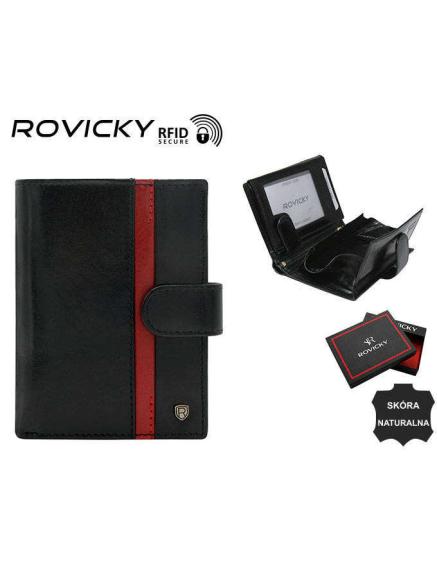 Pánská kožená peněženka N62L-RVTP-3067 černo-červená
