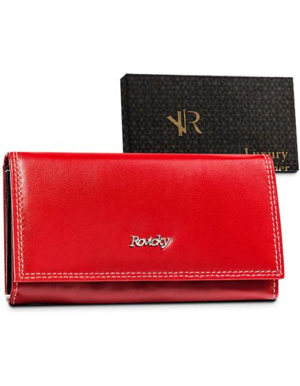 Dámská kožená peněženka R-RD-07-GCL Red-Multi2