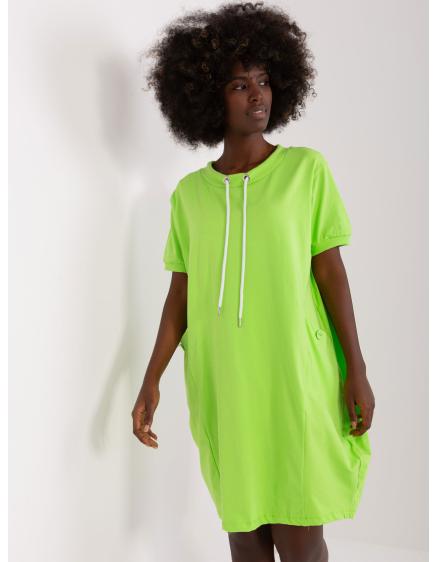 Dámské šaty s krátkým rukávem BIKA světle zelené