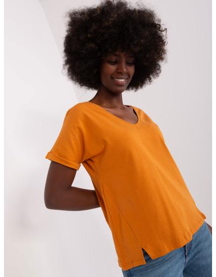 Dámské tričko s rozparky SISA světle oranžové