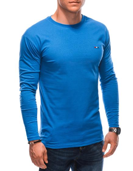 Pánské tričko s dlouhým rukávem a potiskem L164 modré