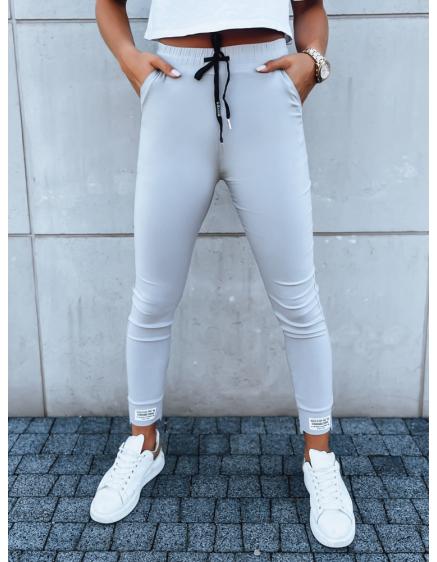 Levně Dámské sportovní tepláky VELVET SKY světle šedé