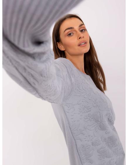 Dámský svetr s dlouhým rukávem ABNER šedý