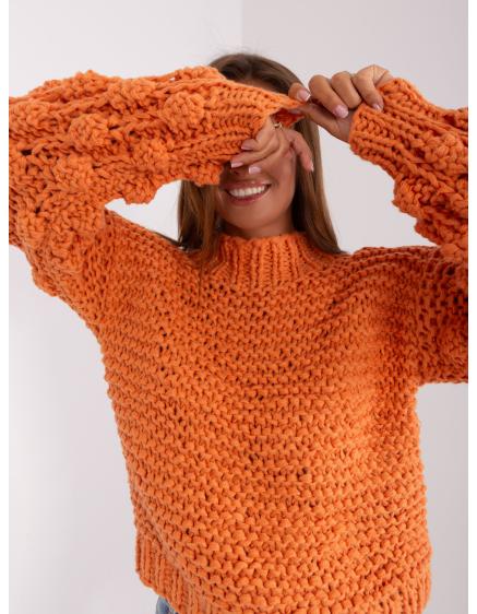 Dámský svetr oversize HILARY oranžový