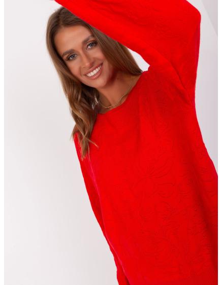 Dámský svetr s dlouhým rukávem ARRA červený