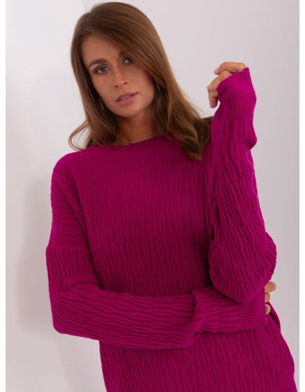 Dámský svetr s kulatým výstřihem ALFRIDA fialový
