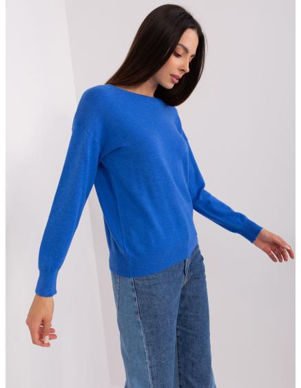 Dámský svetr s bavlnou RHOKA tmavě modrý