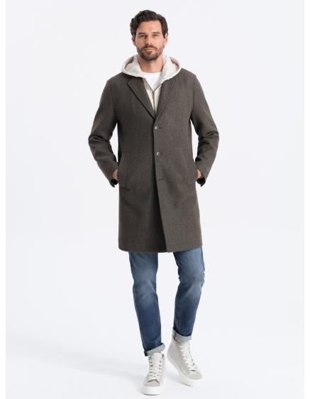 Levně Pánský kabát grafitově V6 OM-COWC-0104 khaki