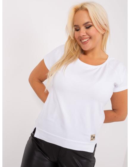 Dámská halenka s rozparky plus size RIS bílá