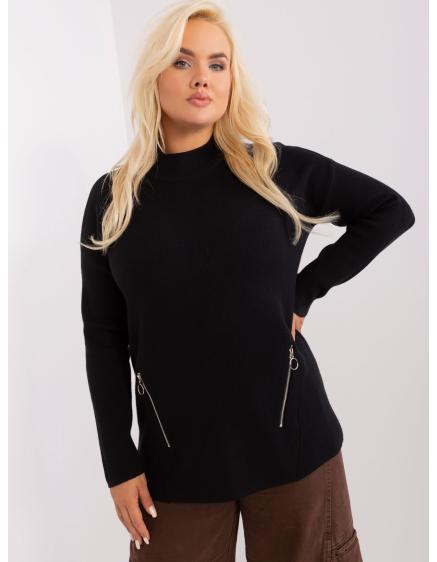 Dámský svetr s viskózou plus size DASH černý