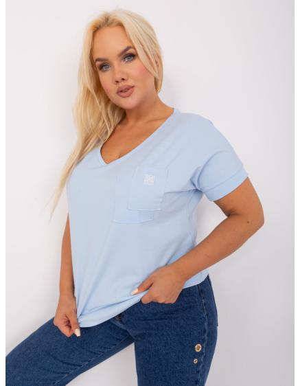 Dámská halenka plus size BUR světle modrá