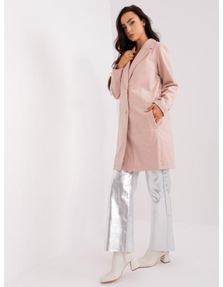 Dámský kabát s podšívkou DAR světle růžový