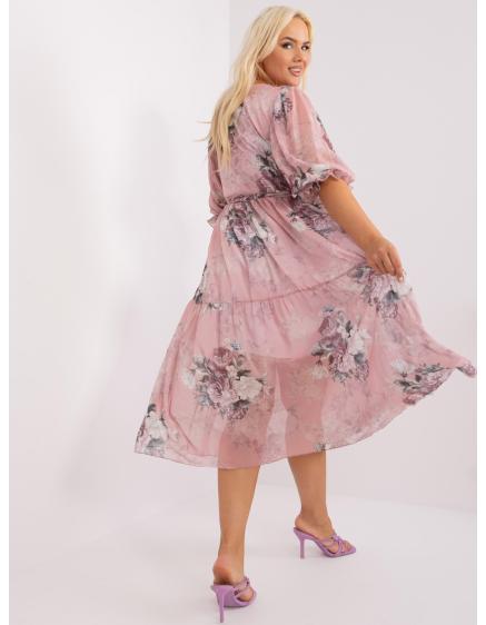 Dámské šaty s volánky OTA růžové