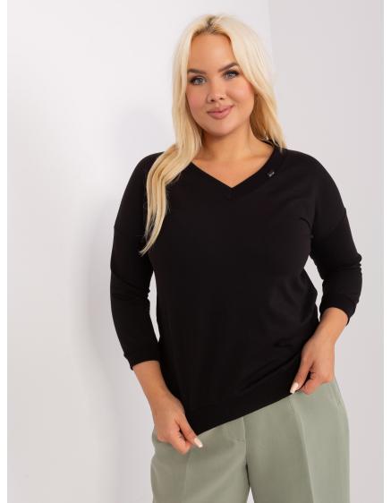 Dámská halenka plus size BASIC černá